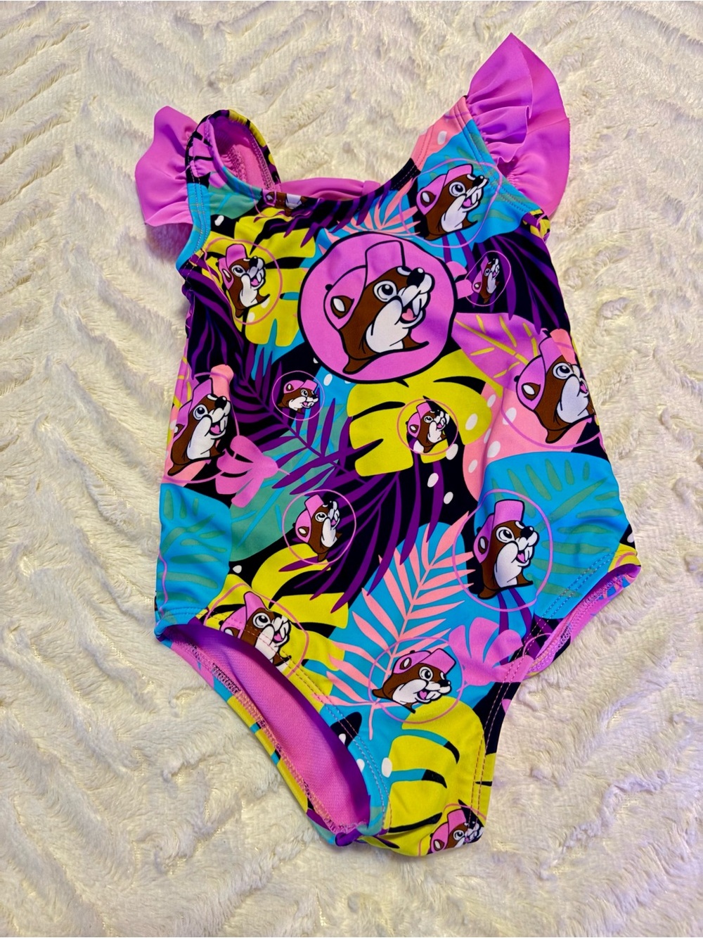 Buc-ee’s Tropical Floral One-Piece Swimsuit | Toddler Girls Size 3T
